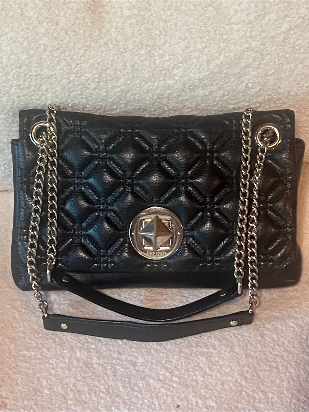 Kate Spade New York Black Astor Court Cynthia Quilted Leather Shoulder Bag